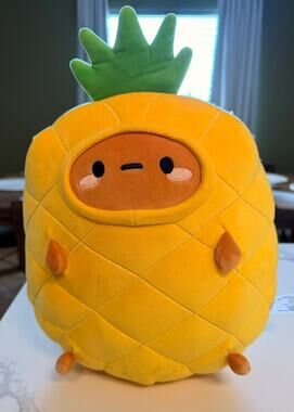 SMOKO Pineapple Plush Stuffed Toy Yellow Green 13” Kawaii 2024
